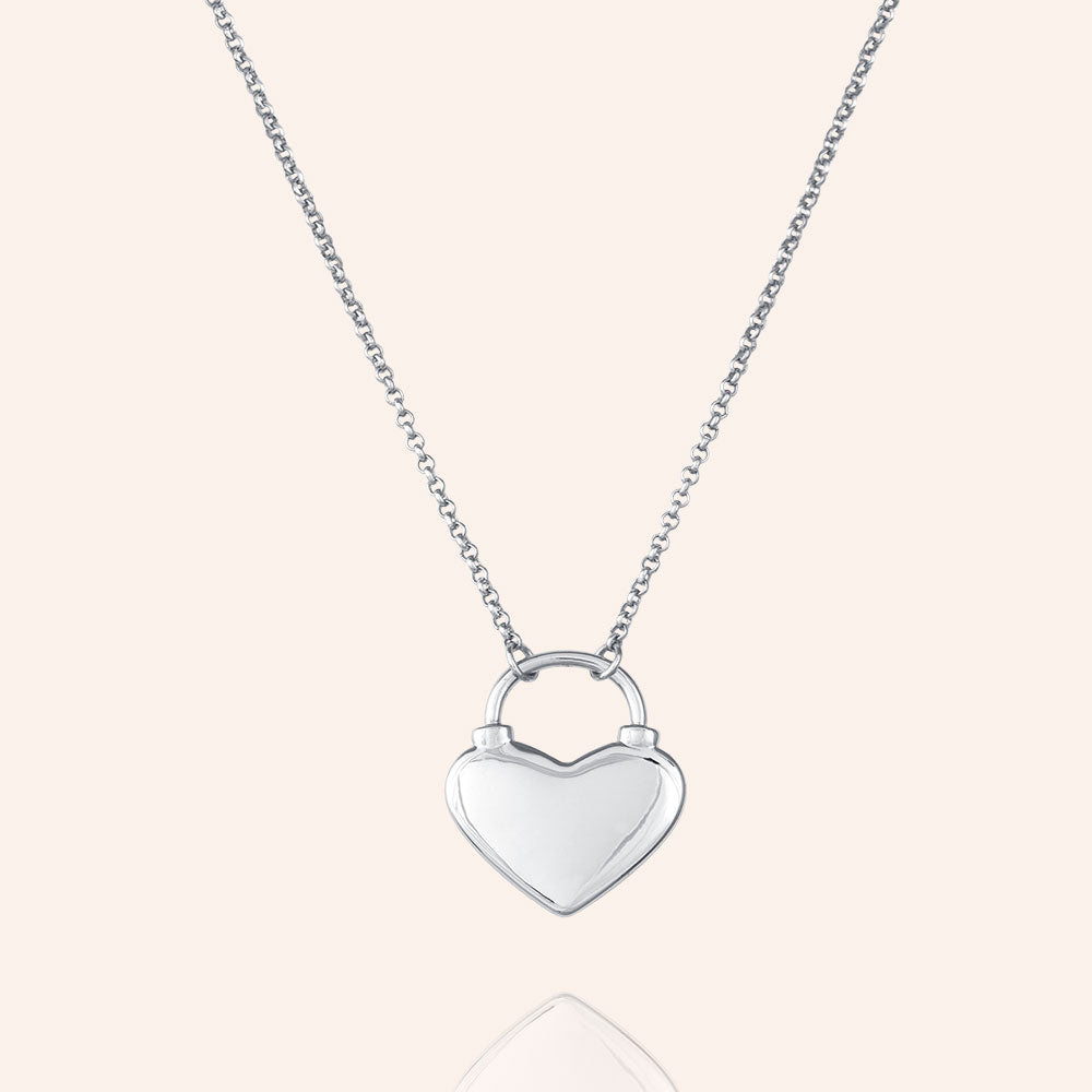 "Only Love" Heart Padlock Pendant Necklace