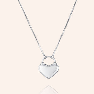 "Only Love" Heart Padlock Pendant Necklace