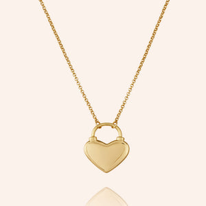 "Only Love" Heart Padlock Pendant Necklace