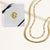 "Alice Duo" Set of Two Herringbone & Figaro Chain Layering Necklaces