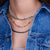 "Celina Duo" Set of Two Curb & Thin Clip Chain Layering Necklaces