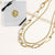 "Julia Duo" Set of Two Long Clip Chain & Polished Beads Layering Necklace