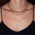 "Cleo Duo" Set of Two Polished Beads & Open Curb Chain Layering Necklaces