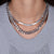 "Lola Duo" Set of Two Herringbone & Large Curb Chain Layering Necklaces