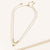 "Love Letter" Set of Two Heart Initial Charm & Polished Beads Layering Necklaces