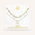"My Own Sparkle" Set of Two Pave Initial & Clip Chain Layering Necklaces