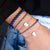 "One and Only" Set of Two Initial Disc & Stretch Polished Beads Layering Bracelets
