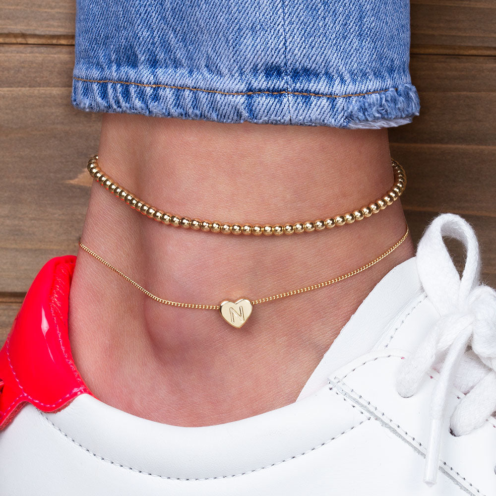 Letter Initial Little Charm String Bracelet