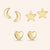 "Triple Galaxy" Sterling Silver Set of 3 Post Earrings