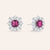 "Goodes" 2.8CTW Square and Marquise Cut Post Earrings
