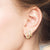 "Juliet" Sterling Silver 1.4CTW Baguette Mini Huggie Earrings
