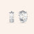 "Pauline" Sterling Silver Leaves Mini Huggie Earrings