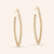 "Night Rider" Navette Pave Hoop Earrings