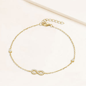 "Outer Space" Sterling Silver 1.0CTW Infinity Symbol Bracelet