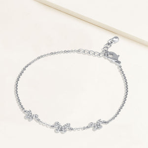 "Flying Together" 1.2CTW Pave Butterfly Station Bracelet