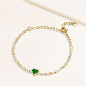 "Say you Love Me" 2.2CTW Heart & Round Cut Tennis Bracelet