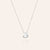 "Mystic" Sterling Silver 0.9CTW Bezel Set Trillion Pendant Necklace