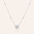 "Galactic" Sterling Silver 1.2CTW Pave Circle Pendant Necklace