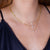 "Triple Elegance" 1.4CTW Pave and Baguette Charms Layered Necklace