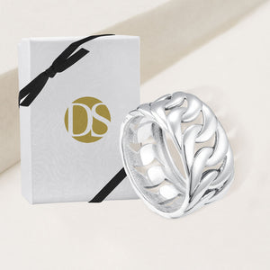 "My Other Half" Highly Polished Curb Link Ring
