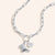 "Cherish your Liberty" Multi Charm Thick Link Chain 26" Long Necklace Set - Butterfly & Heart Charms