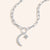 "Protects & Empowers" Multi Charm Thick Link Chain 26" Long Necklace Set - Moon & North Star Charms