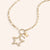 "Free to Shine" Multi Charm Thin Link Chain 18" Necklace Set - Open Star & Butterfly Charms