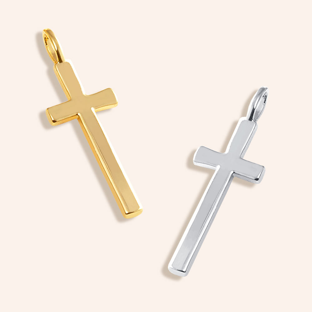 "Trust" High Polished Cross Charm
