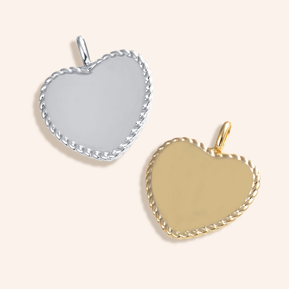 "Bold Love" Polished Heart Charm