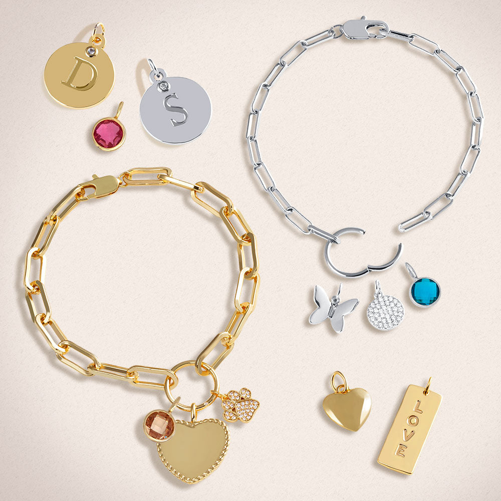 "Full Moon" Pave Circle Charm