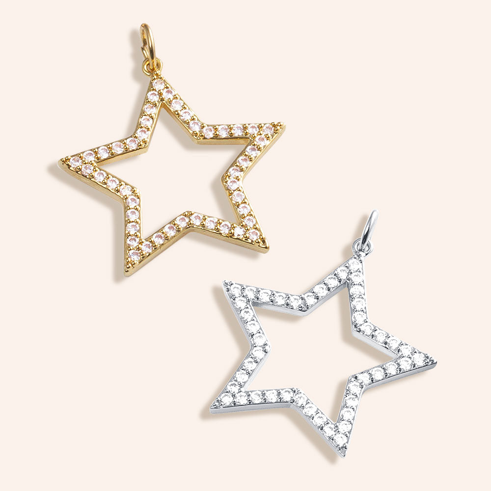 "Leading Lady" Open Pave Star Charm
