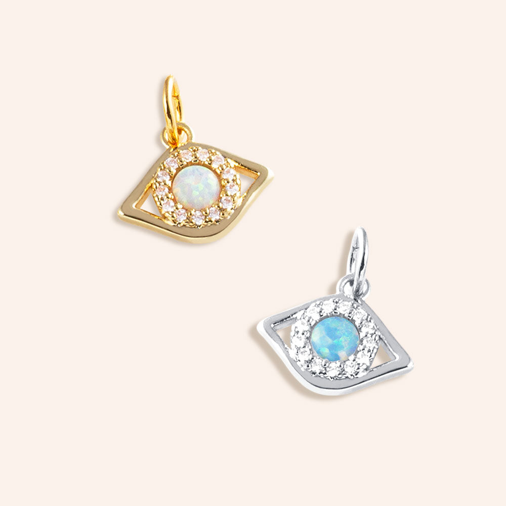 "Omen" Opal & Pave Evil Eye Charm