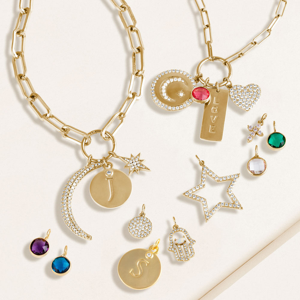 "Safe Return" Pave North Star Charm