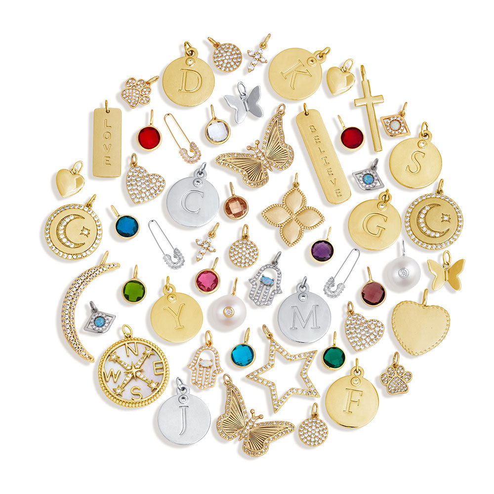 "Safe & Sound" Pave Safety Pin Charm