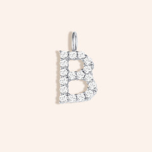 "Brilliant" Pave Diamond set Initial Charm