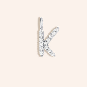 "Brilliant" Pave Diamond set Initial Charm