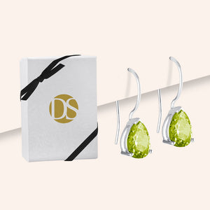 "Stella" Sterling Silver 2.3CTW Pear Cut Earrings