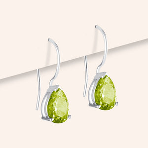 "Stella" Sterling Silver 2.3CTW Pear Cut Earrings