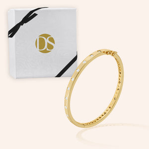 "Symphony" 2.9CTW Bezel Set Station Bangle