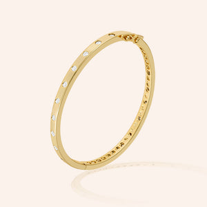 "Symphony" 2.9CTW Bezel Set Station Bangle