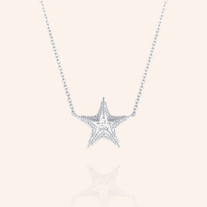 "Coast to coast" 1.0CTW Starfish Pendant Necklace