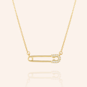 "Sweet Escape" 1.0CTW Safety Pin Pendant Necklace