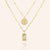 "Athens" Set of Two Coin &  Tag  Pendant Layered Necklaces
