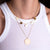 "Phuket" Set of Two High Polished Station Discs Layering Necklaces