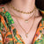 "Copacabana" Set of Three Shells & Palm Pendants Layering Necklaces