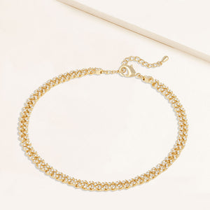"True to You" 5.8CTW Pave Mini Curb Chain Anklet