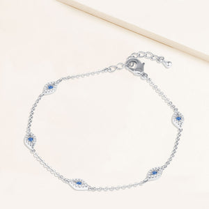 "My Guardian" 1.9CTW Pave Evil Eye Station Bracelet