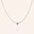 "Close to You" Bezel Set Turquoise Heart Statement Necklace
