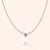 "Close to You" Bezel Set Turquoise Heart Statement Necklace
