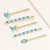 "Set me Free" 4.2CTW Turquoise & Enamel Hair Pin Set